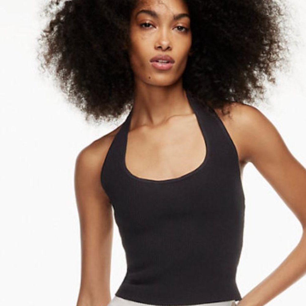 Aritiza babaton sculpt knit backless halter top